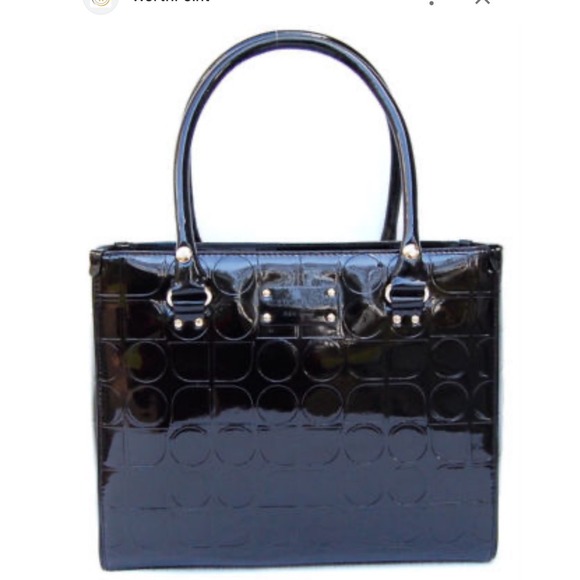 kate spade Handbags - Kate Spade Vintage Prestwick Noel Quinn Black Patent Leather Shoulder Bag Tote
